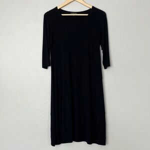 Eileen Fisher Classic Black Long Sleeve Dress
